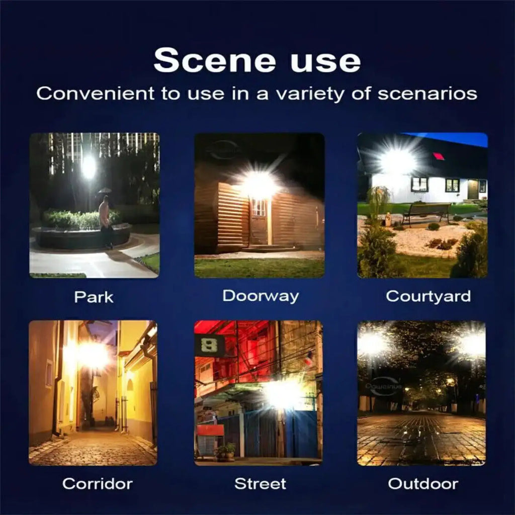 1 Pack 196LED Solar Street Light, IP65 Waterproof, Motion & Light Sensor, with Remote Control, Solar-Powered Outdoor Security Light for Yard, Patio, Garden