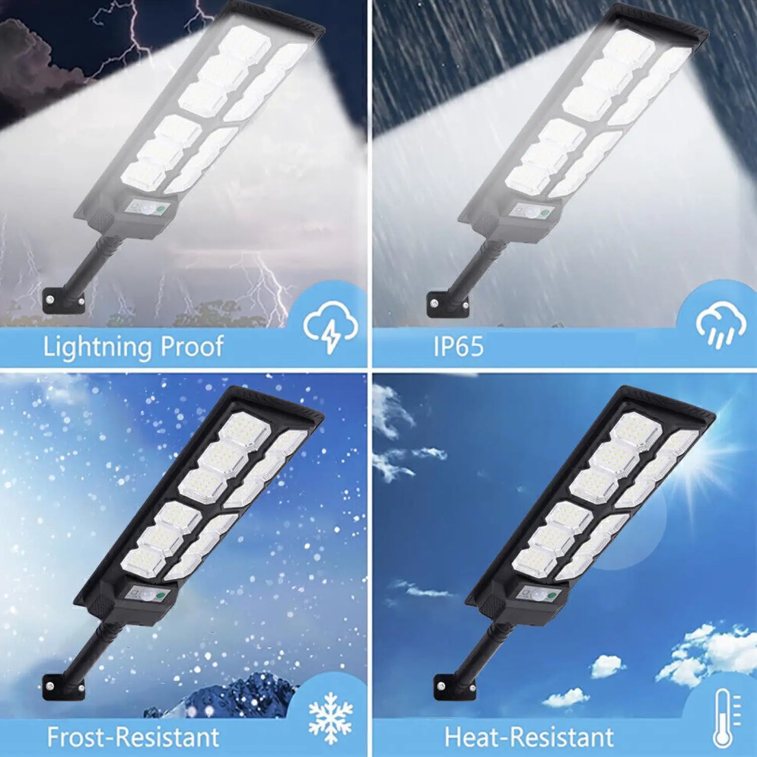 1 Pack 196LED Solar Street Light, IP65 Waterproof, Motion & Light Sensor, with Remote Control, Solar-Powered Outdoor Security Light for Yard, Patio, Garden