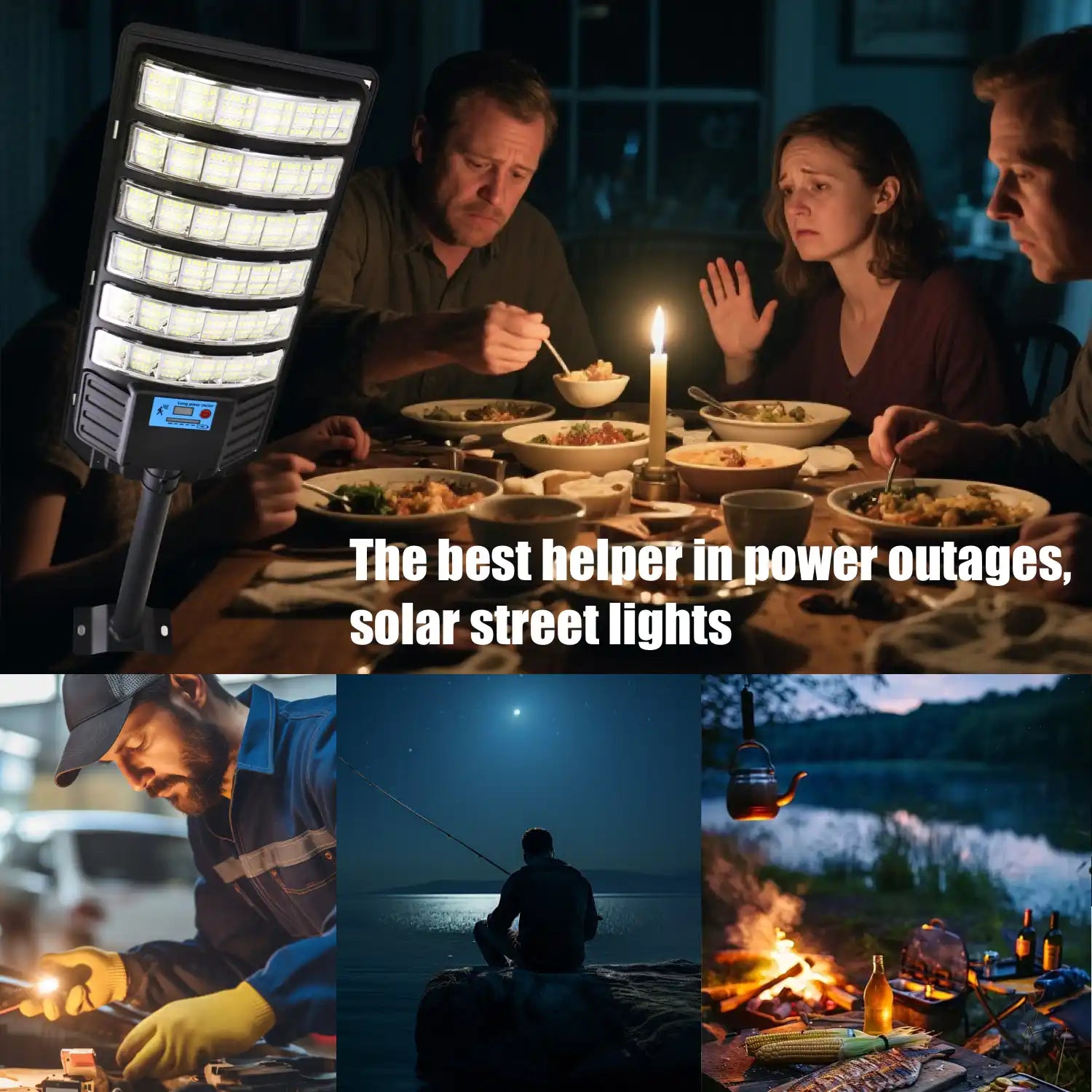 1 Pack 288 LED Solar Street Light, IP65 Waterproof, Motion Sensor, Dusk to Dawn, High Brightness Commercial & Yard Security Light for Outdoor Garden, Patio, Pathway