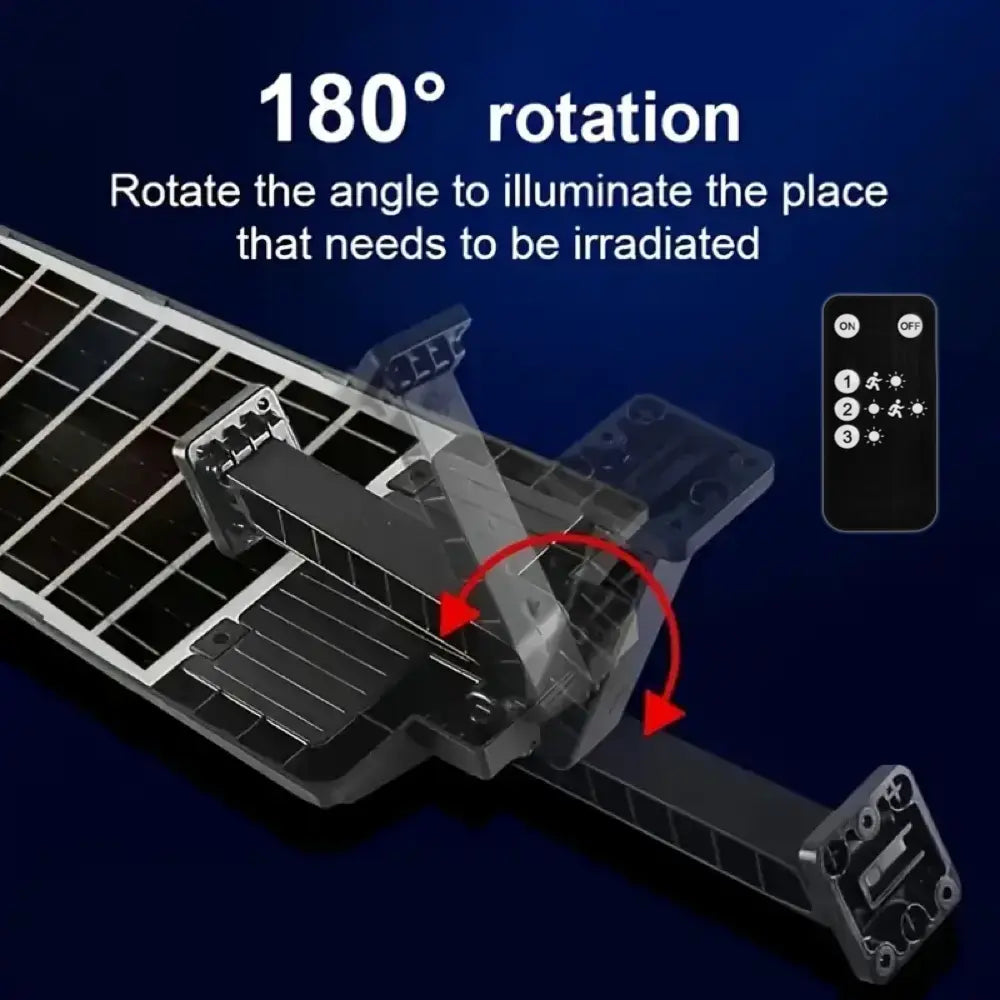 Solar Street Light 504LED Outdoor IP65 Solar Powered with Motion Sensor, Dusk to Dawn Auto Sensor, Dry Battery Remote Control (Battery Not Included), Adjustable Security Light for Yard, Patio, Garden