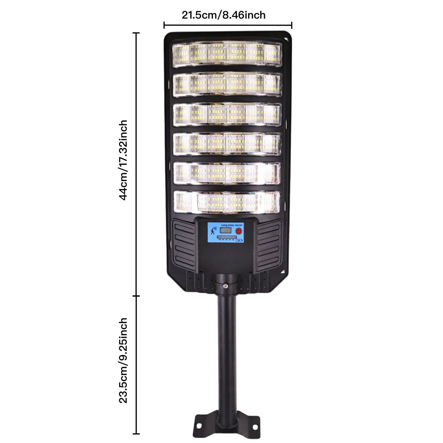 1 Pack 288 LED Solar Street Light, IP65 Waterproof, Motion Sensor, Dusk to Dawn, High Brightness Commercial & Yard Security Light for Outdoor Garden, Patio, Pathway