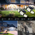 2 Pack Solar Motion Sensor Light — 270° Wide Angle, 3 Modes, Remote Control