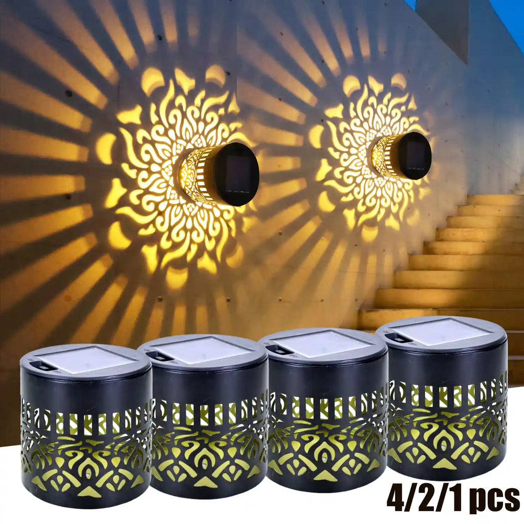 1 Pack Mandala Solar Wall Lights, IP65 Waterproof Outdoor Decorative Lights for Garden, Fence, Patio, Holiday Decoration