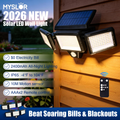 Solar Motion Sensor Light — 270° Wide Angle, 3 Modes, Remote Control