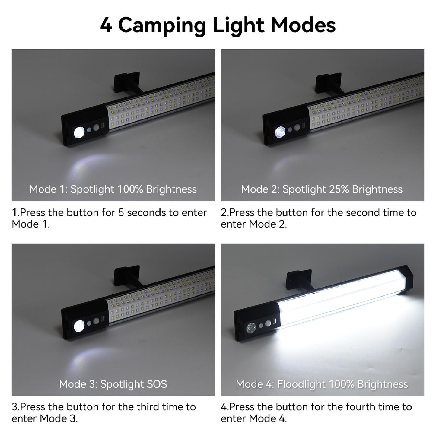 288LED Solar Street Light, 15-20m Motion Sensor, IP65 Waterproof Outdoor Light with Remote