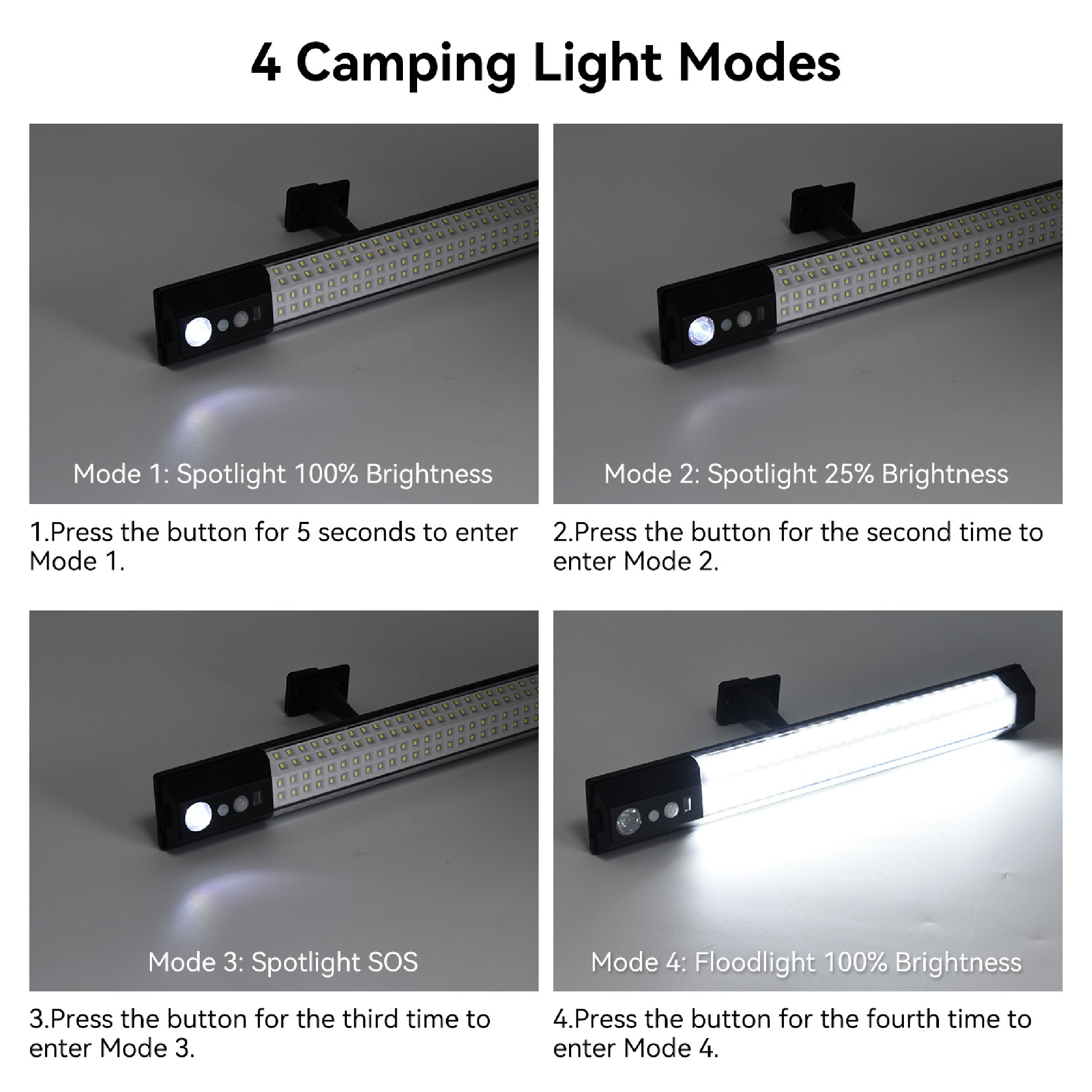 1pc-158LED Solar Street Light, 15-20m Motion Sensor, IP65 Waterproof Outdoor Light with Remote