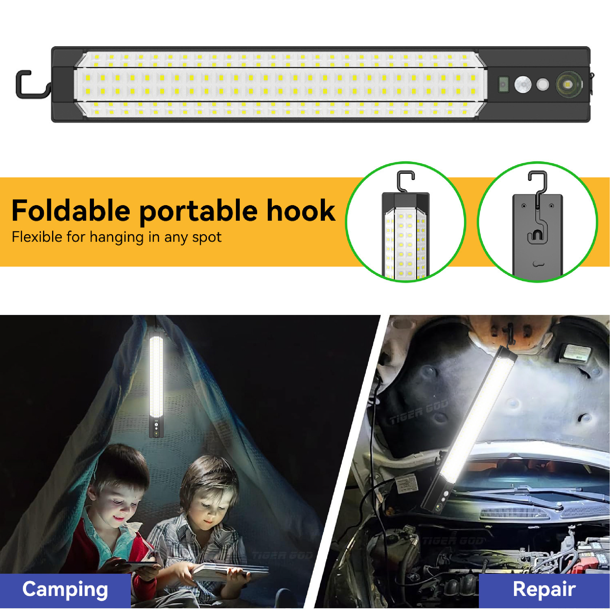 1pc-158LED Solar Street Light, 15-20m Motion Sensor, IP65 Waterproof Outdoor Light with Remote