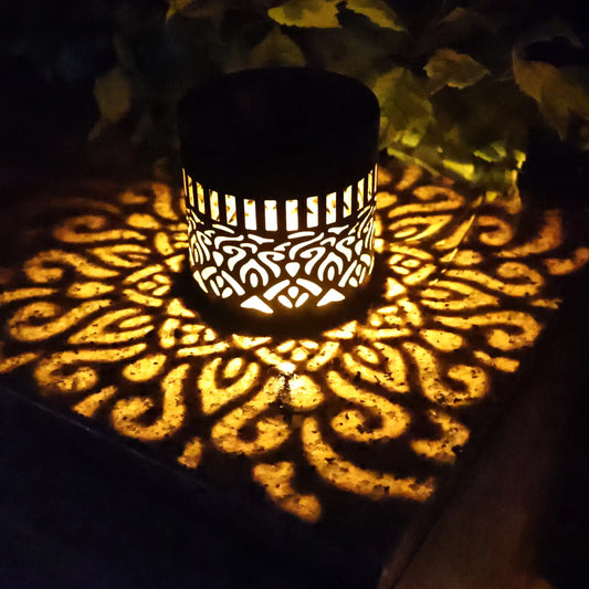 1 Pack Mandala Solar Wall Lights, IP65 Waterproof Outdoor Decorative Lights for Garden, Fence, Patio, Holiday Decoration
