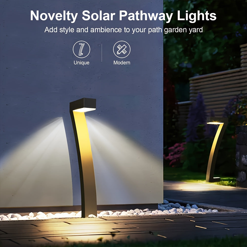 4 Pack Solar Pathway Lights, IP65 Waterproof LED Outdoor Landscape Lights for Garden