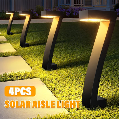 4 Pack Solar Pathway Lights, IP65 Waterproof LED Outdoor Landscape Lights for Garden