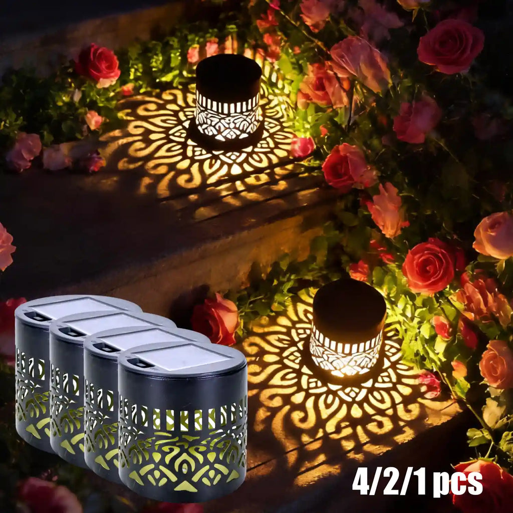 1 Pack Mandala Solar Wall Lights, IP65 Waterproof Outdoor Decorative Lights for Garden, Fence, Patio, Holiday Decoration
