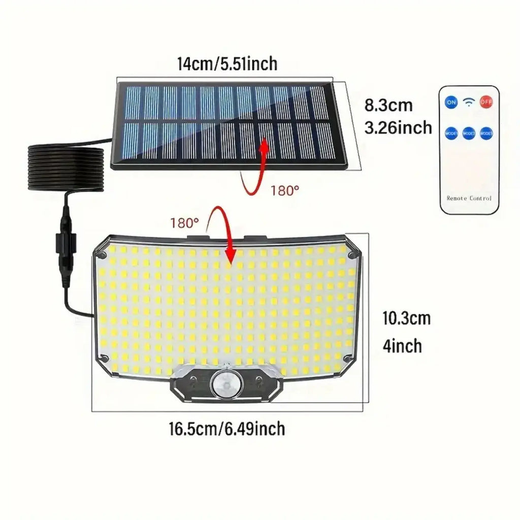 234 LED Solar Street Light — IP65, Motion Sensor, Dusk to Dawn