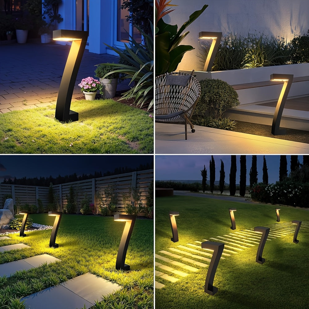 4 Pack Solar Pathway Lights, IP65 Waterproof LED Outdoor Landscape Lights for Garden