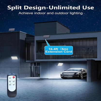 400LED Solar Wall Light with 5m Cable, Motion Sensor, 3 Modes, IP65 Waterproof Outdoor Light