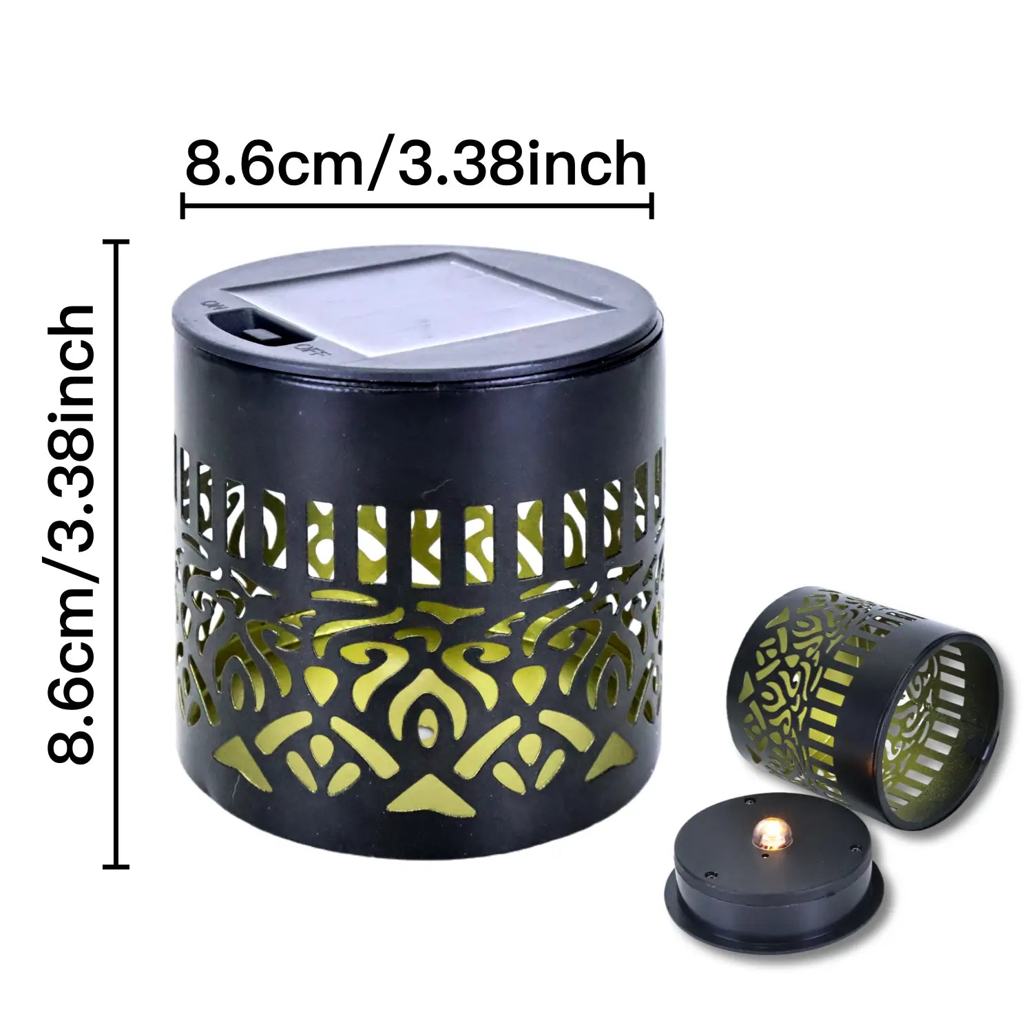 1 Pack Mandala Solar Wall Lights, IP65 Waterproof Outdoor Decorative Lights for Garden, Fence, Patio, Holiday Decoration
