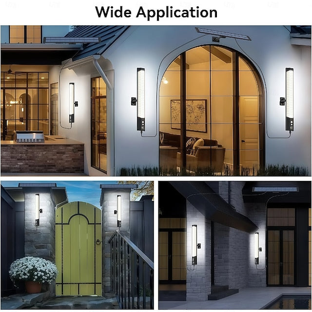 1pc-158LED Solar Street Light, 15-20m Motion Sensor, IP65 Waterproof Outdoor Light with Remote