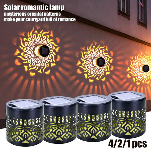 1 Pack Mandala Solar Wall Lights, IP65 Waterproof Outdoor Decorative Lights for Garden, Fence, Patio, Holiday Decoration