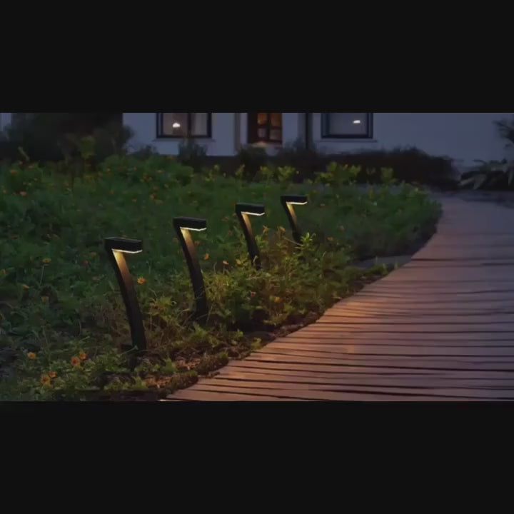 4 Pack Solar Pathway Lights, IP65 Waterproof LED Outdoor Landscape Lights for Garden